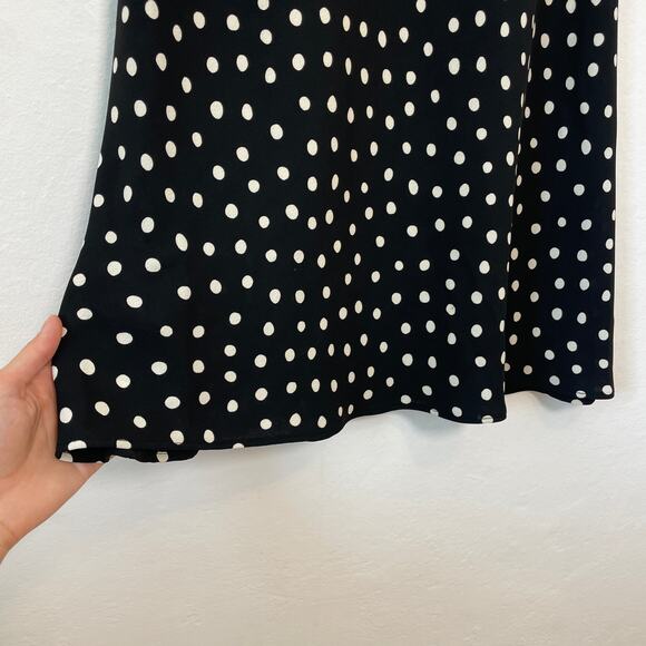 Vintage 90s – Boat Neck Polka Dot Midi Dress - Picture 6 of 8